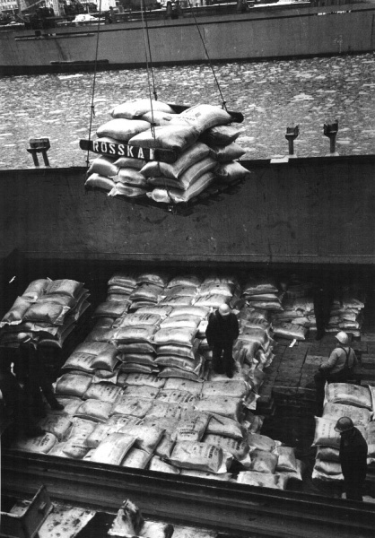 Hamburg-Steinwerder: Rosskai, grain handling in the port in 1980 © Picture archive Monument Protection Office - Erich Andres