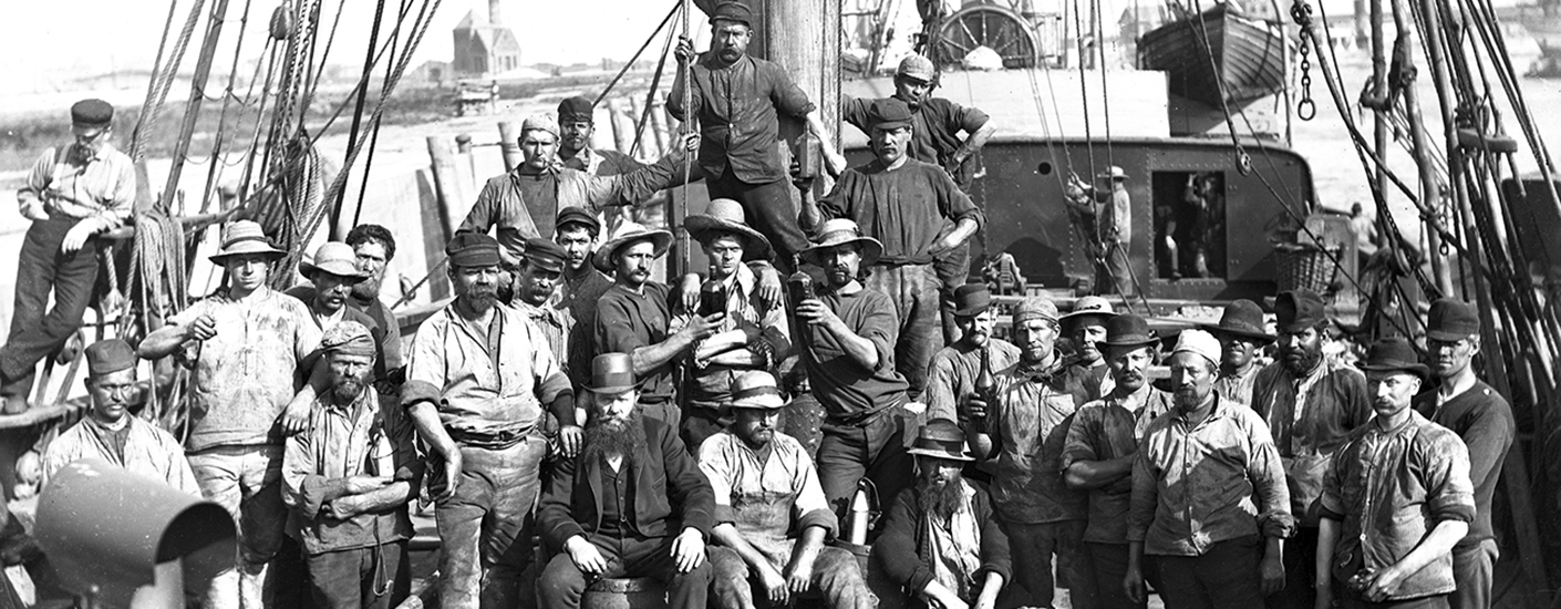 Typen schwarzer Schauerleute mit ihren Vizen 1899